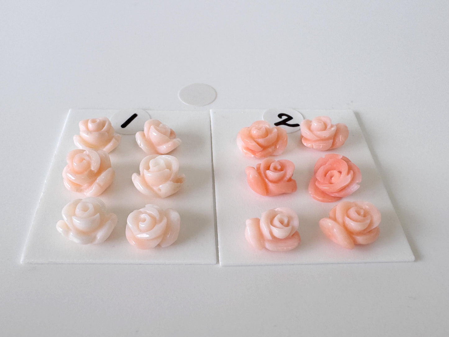 Pink Coral Rose Carvings Set: Deep Sea Jewelry Making (6pcs, 6.2-8.3mm), Value priced for reason