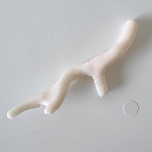 Natural White Coral branch loose, 77mm, Precious White Color Coral Branch, Hole on top, Genuine Coral for jewelry making