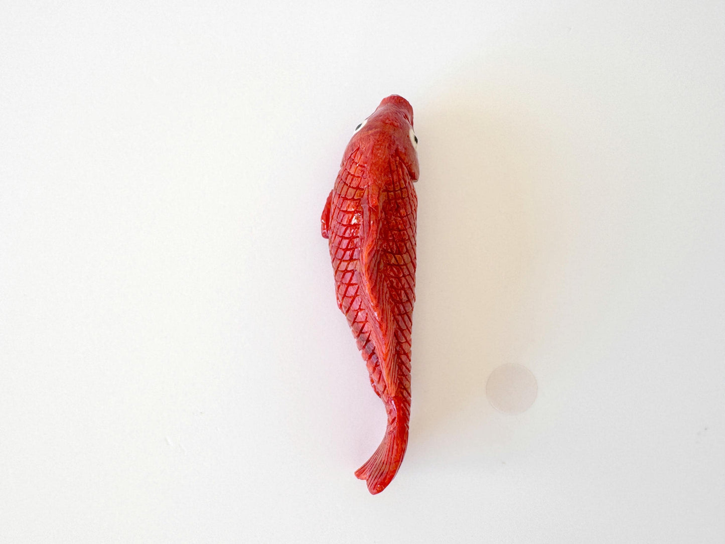 Sponge Coral Carp Carving: 58mm Apple Coral Fish