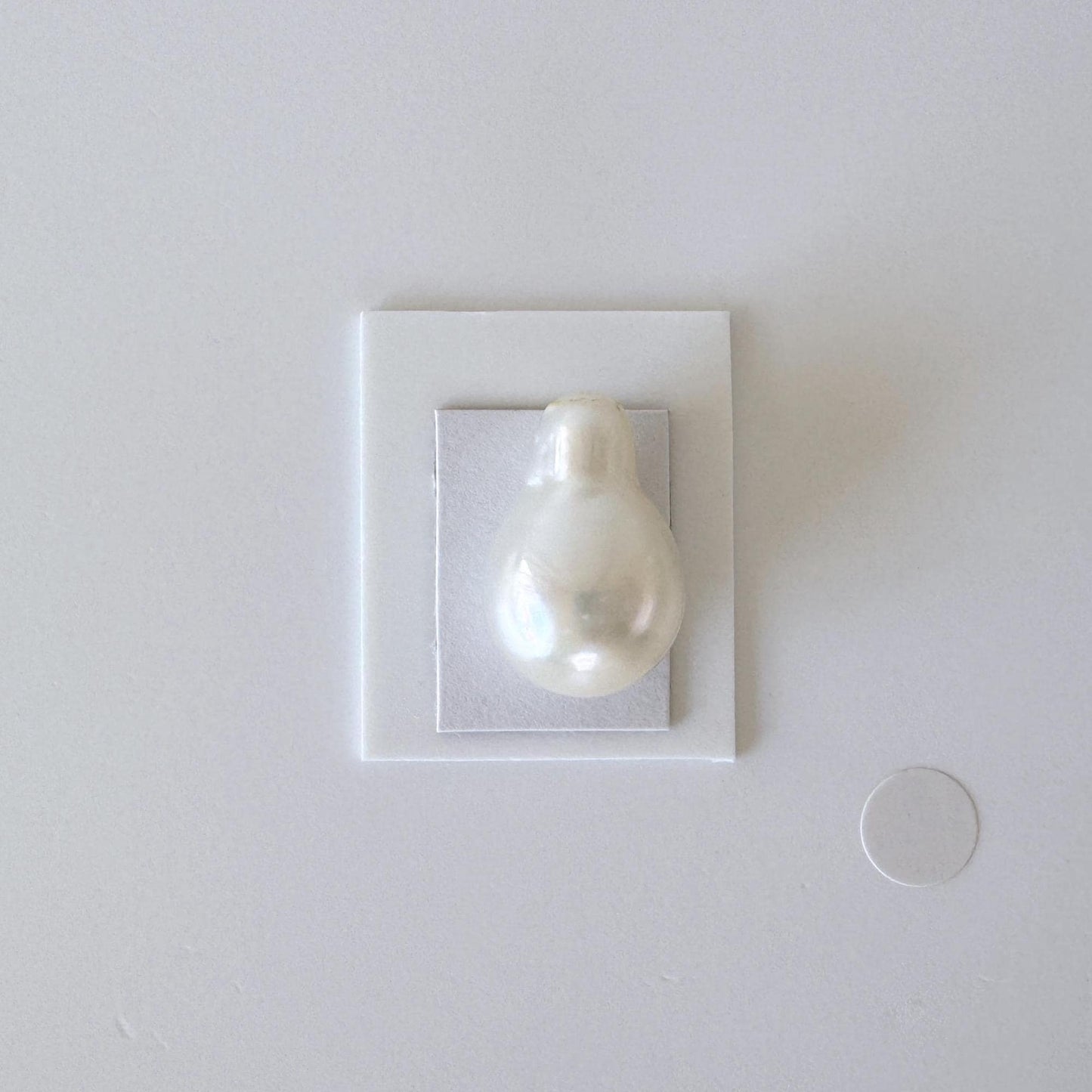 South sea pearl 19x12.6mm, Natural White Color, Half-Drilled Pear shape loose, unused vintage, Salt water pearl