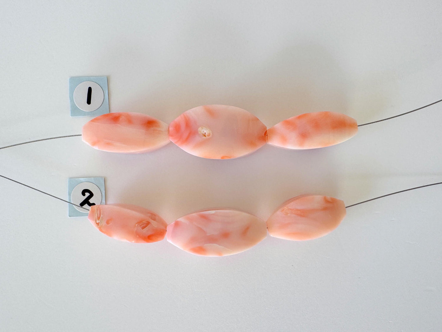 Natural Coral Short Strand Pink Deep Sea Coral: Unique Shape Jewelry Supply, Genuine Precious Coral Material (3 Pieces, Craft Beading)