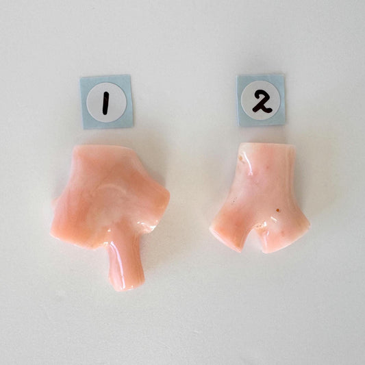 Pink Coral Branch: 22-28mm Precious Deep Sea Coral Jewelry Finding, Hole on Top