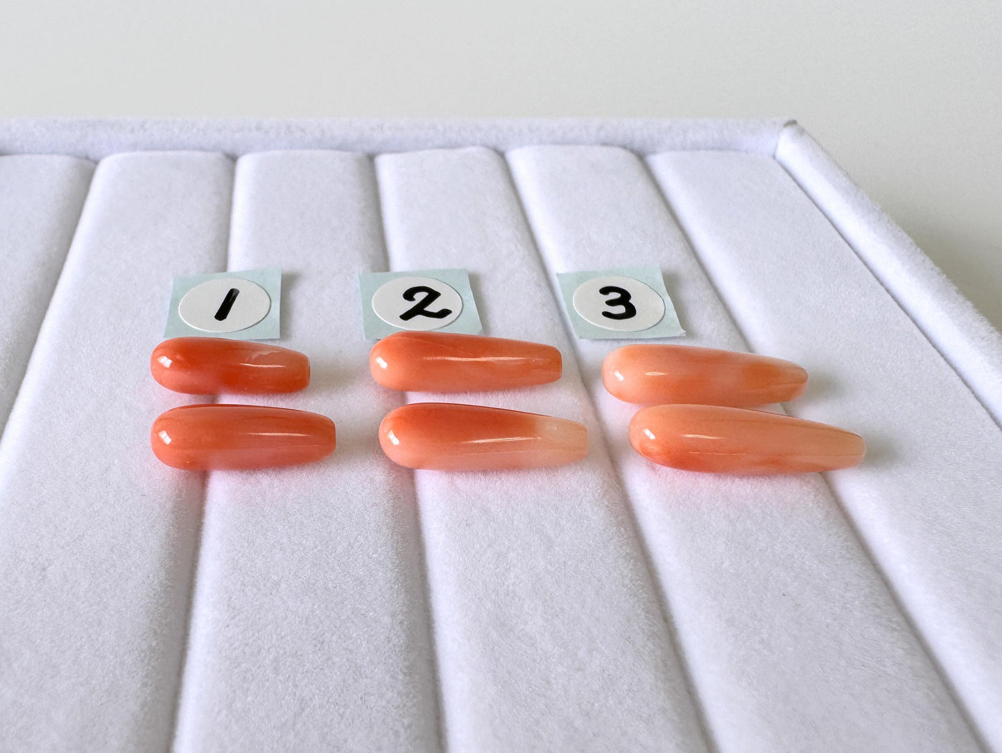 Deep Sea Coral Drop: Natural Pink Orange Teardrop Beads, Drilled Hole | Jewelry Making, Per Pair, 12-16mm Size