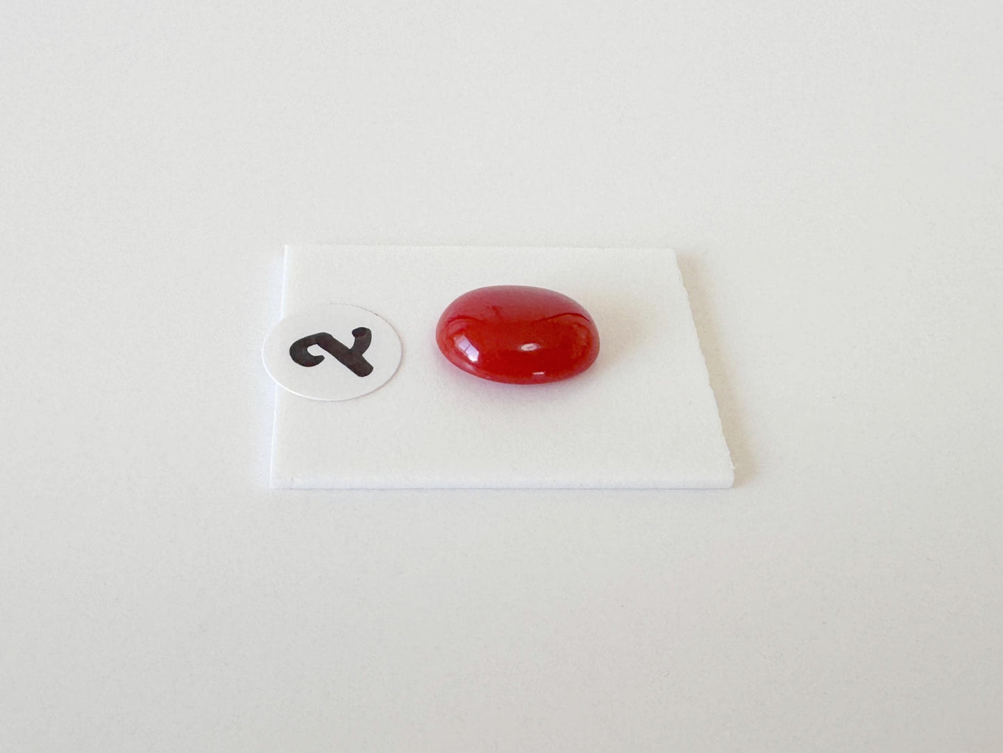 Japanese Red Coral Cabochon Oval Gemstone, Oxblood Hue (9.1x7.2mm, 9.4x7.5mm, Natural Loose Stone, Jewelry Supplies)