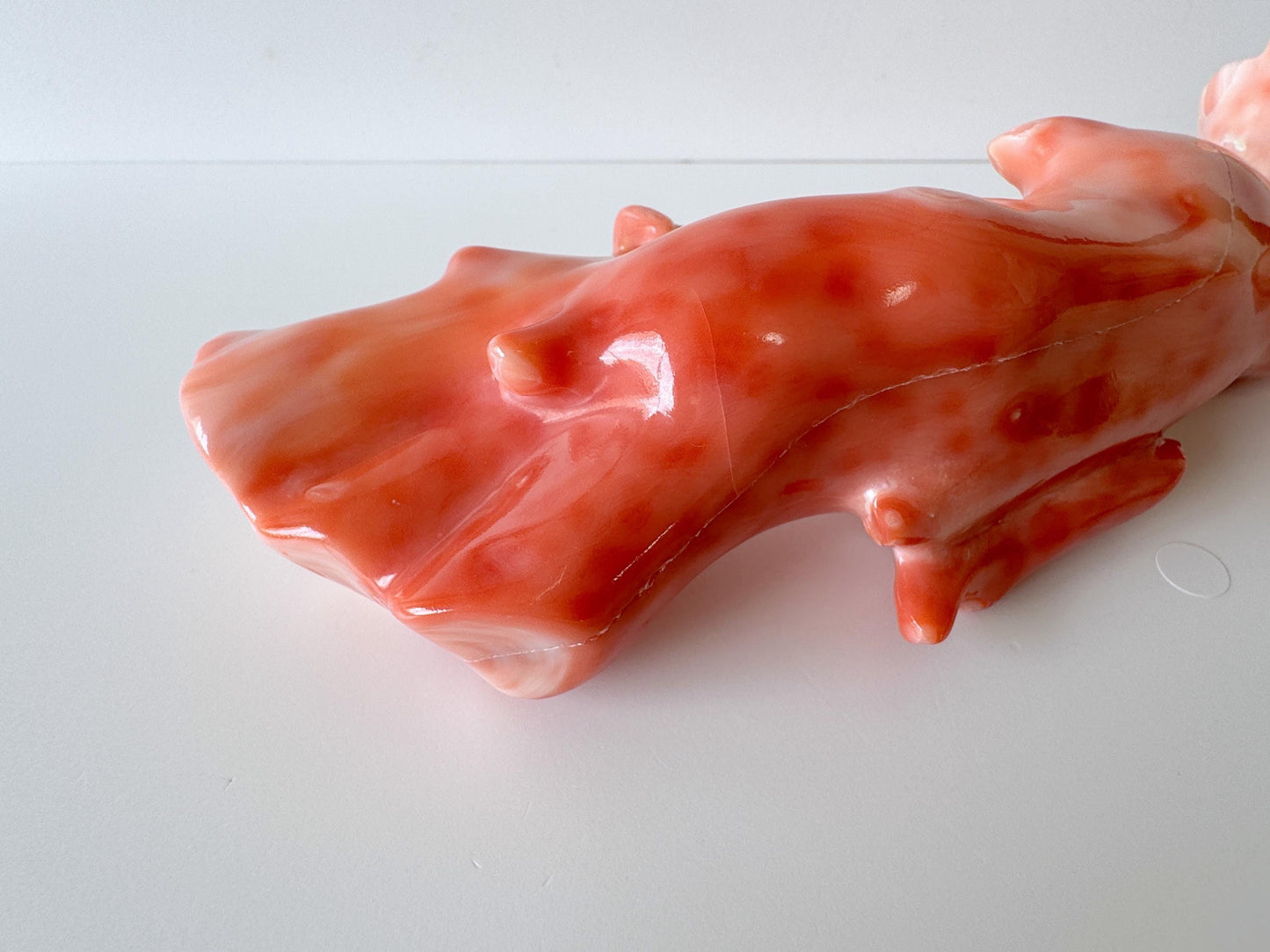 15ｘ5cm Big Diameter Natural Deep Sea Coral Branch Loose, Genuine Natural Color Orange/Pink Color Coral Branch, No Drilled Hole, For Display