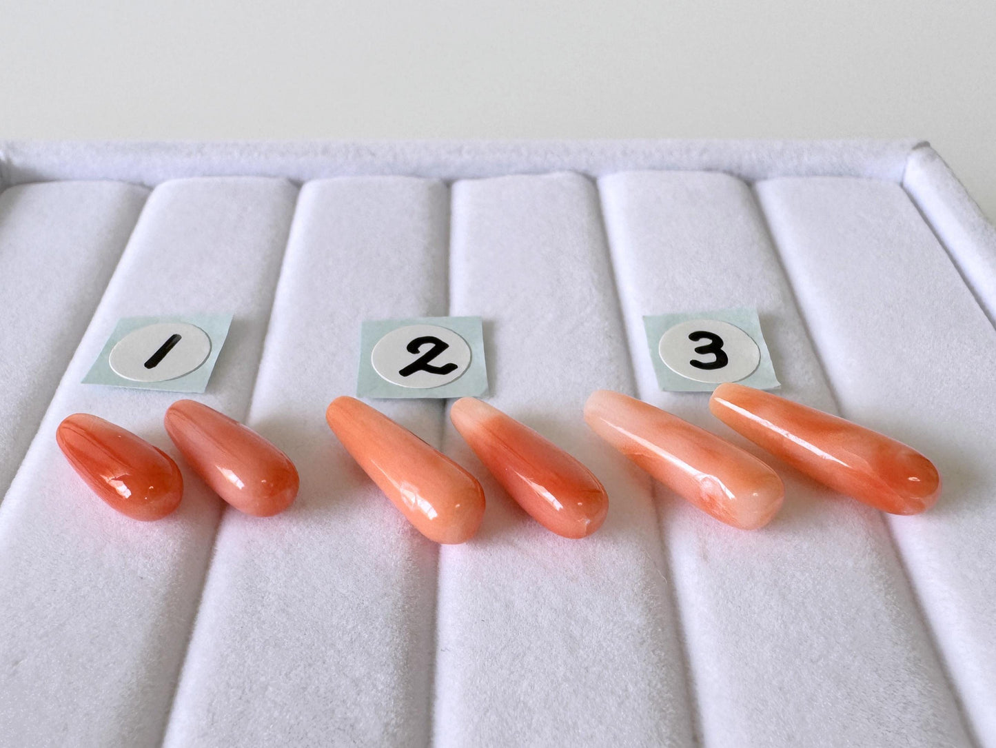 Deep Sea Coral Drop: Natural Pink Orange Teardrop Beads, Drilled Hole | Jewelry Making, Per Pair, 12-16mm Size