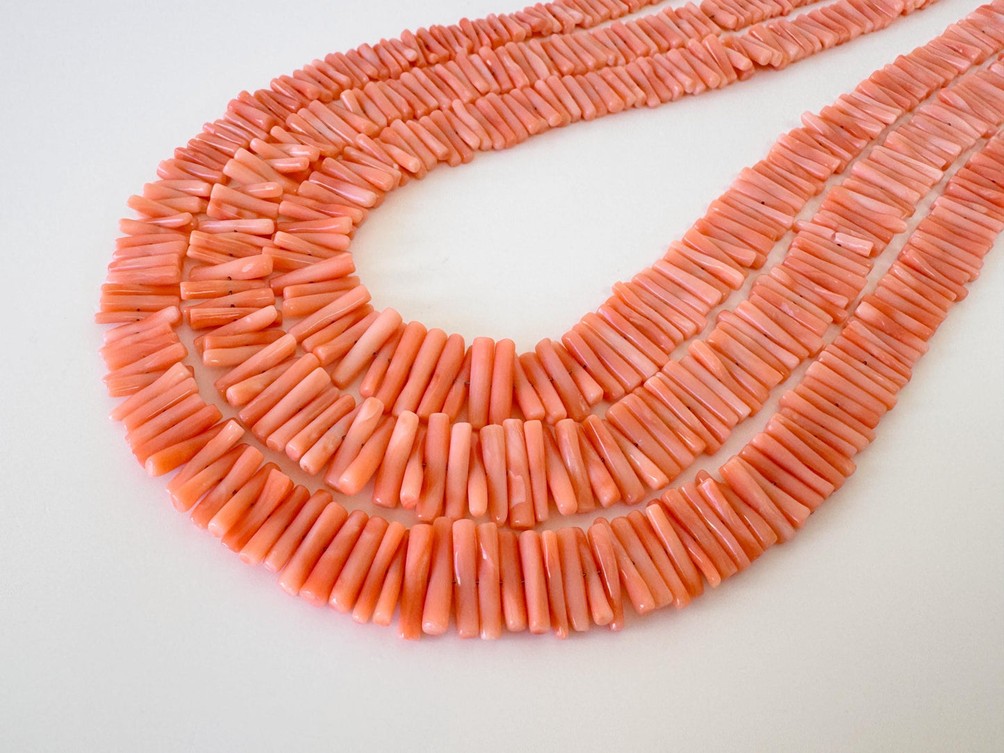 Natural Coral Strands | Small Coral Branches 50cm – Authentic Pink Orange Deep Sea Coral Beads, Per Strand