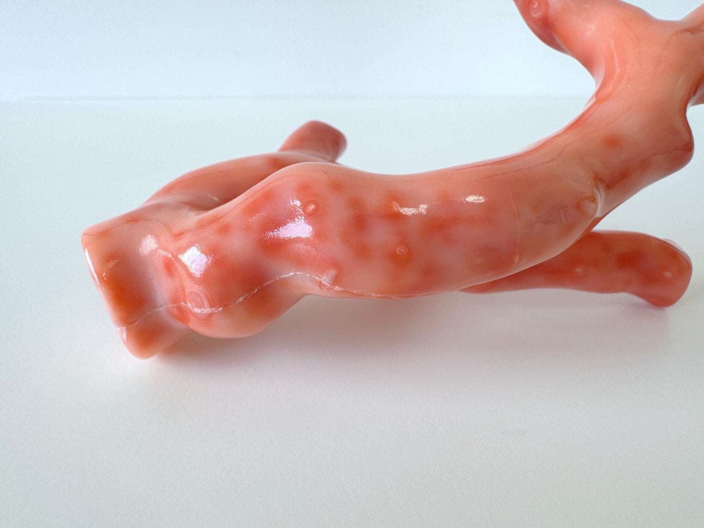 17.5ｘ7cm Natural Deep Sea Coral Branch Loose, Genuine Natural Color Orange/Pink Color Coral Branch, No Drilled Hole, For Display