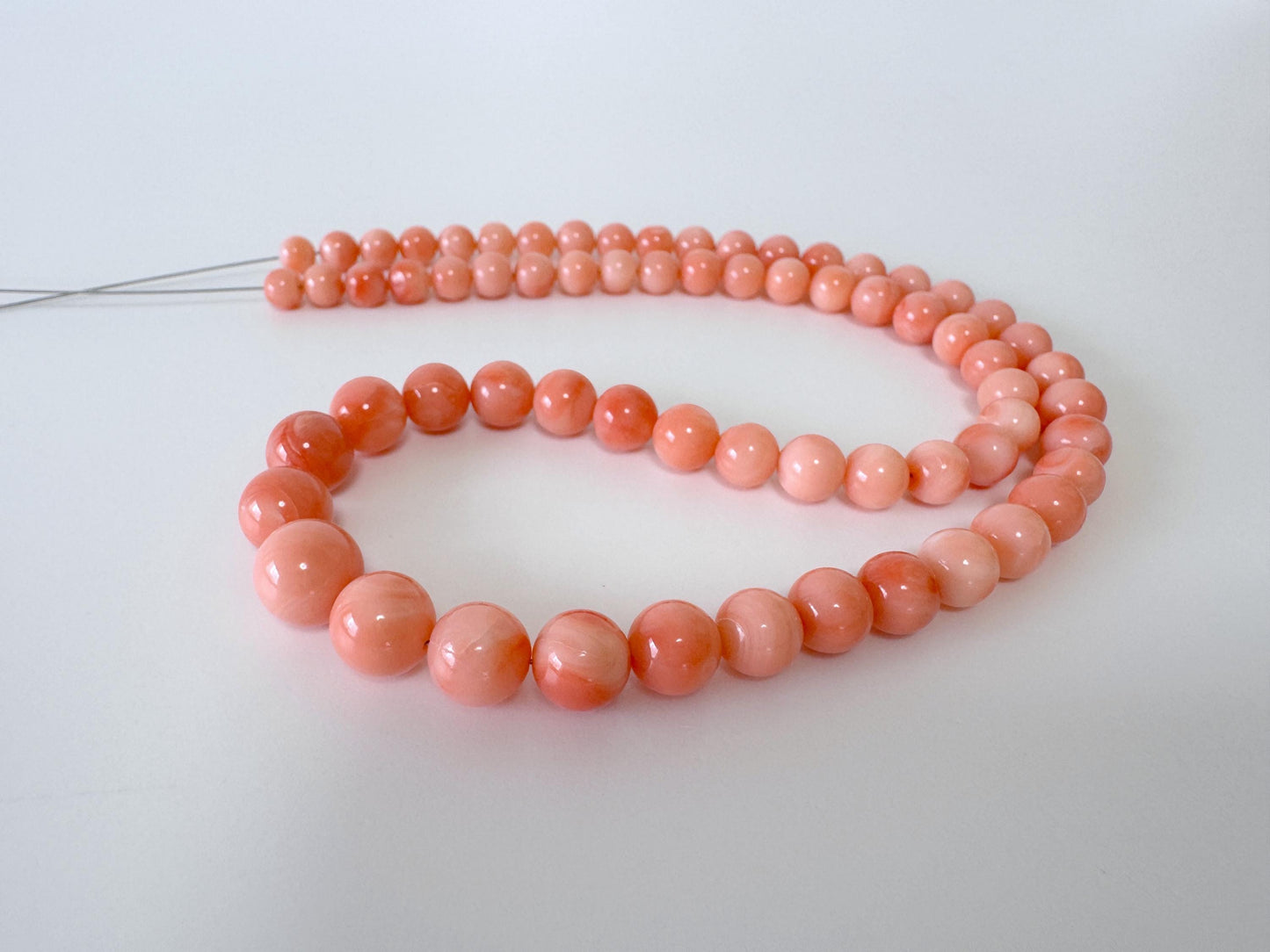 Natural Coral Beads - Pink Orange Deep Sea Coral Strand, 5-9mm Round  Beads for Jewelry Making, 15.9in