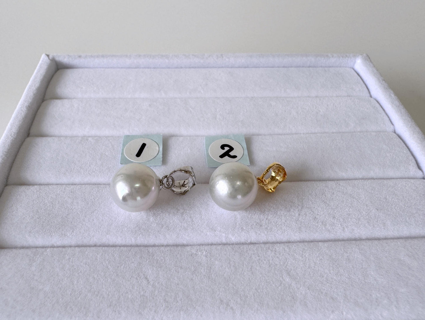 Japanese Natural Light Blue Color Akoya Pearl Pendant, 9.5mm, Silver 925 Bail, Genuine Akoya Pearl, Salt water cultured pearl