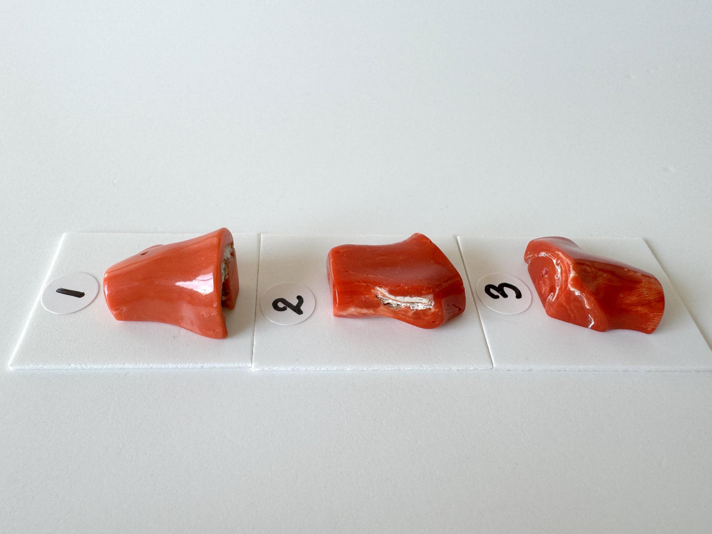 Mediterranean Coral Loose Gemstone: Natural Red-Orange Tones - Untreated, Top-hole, Jewelry Making Supplies, Per Piece