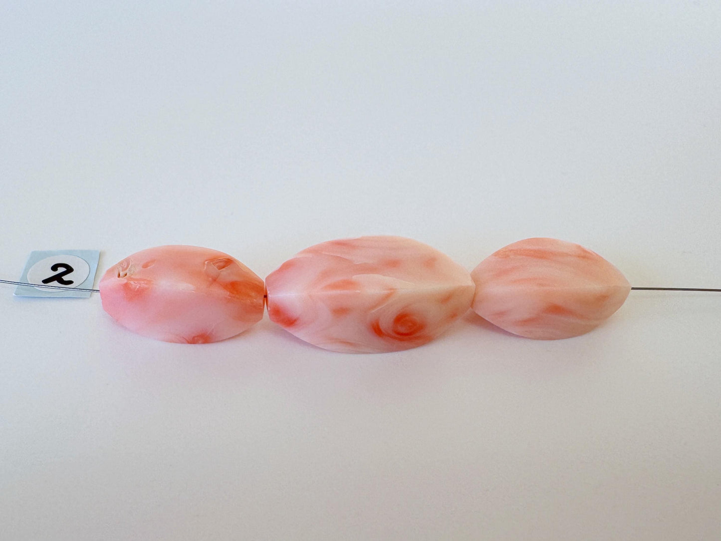 Natural Coral Short Strand Pink Deep Sea Coral: Unique Shape Jewelry Supply, Genuine Precious Coral Material (3 Pieces, Craft Beading)