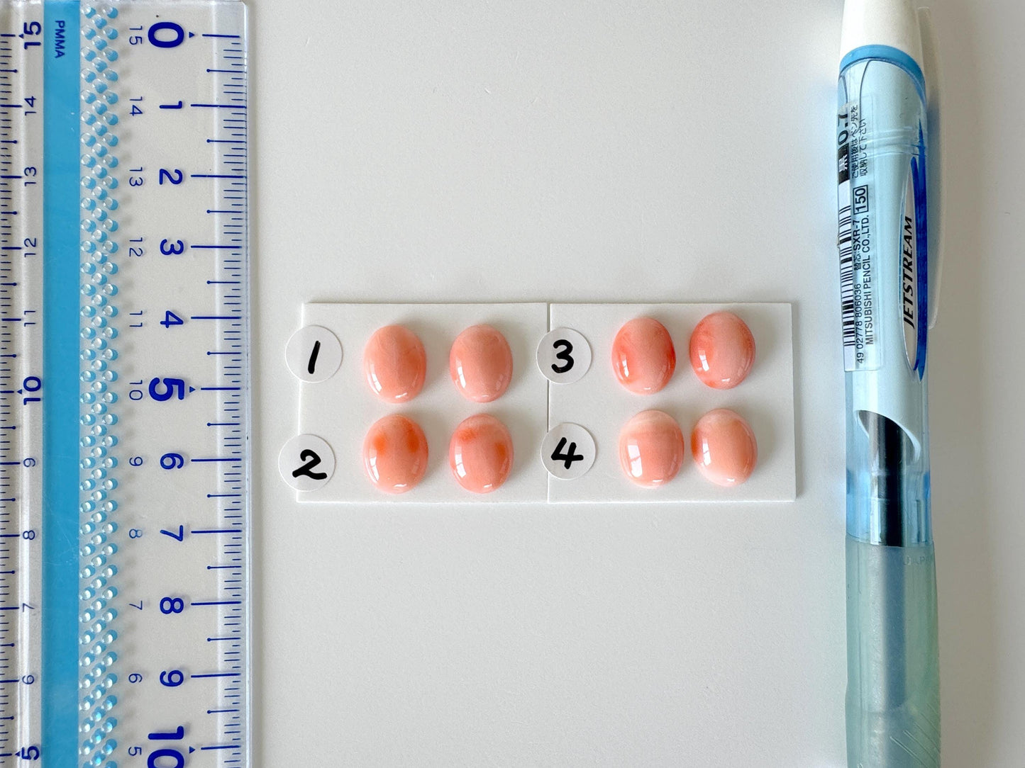 11x9mm Natural Deep Sea Coral Oval Cabochon, Natural Pink Color Coral, Price per Pair, For Jewelry Making, Natural Color, Genuine Coral