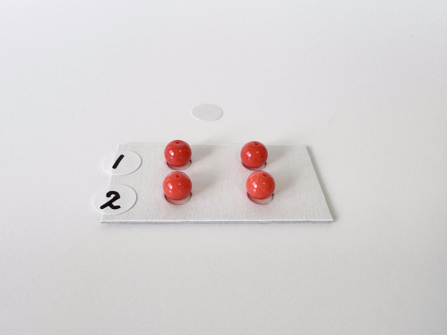 Natural Mediterranean Red Coral Round Loose 5.5-5.7mm with half-drilled hole, for Jewelry Making, Natural Color, Price per Pair