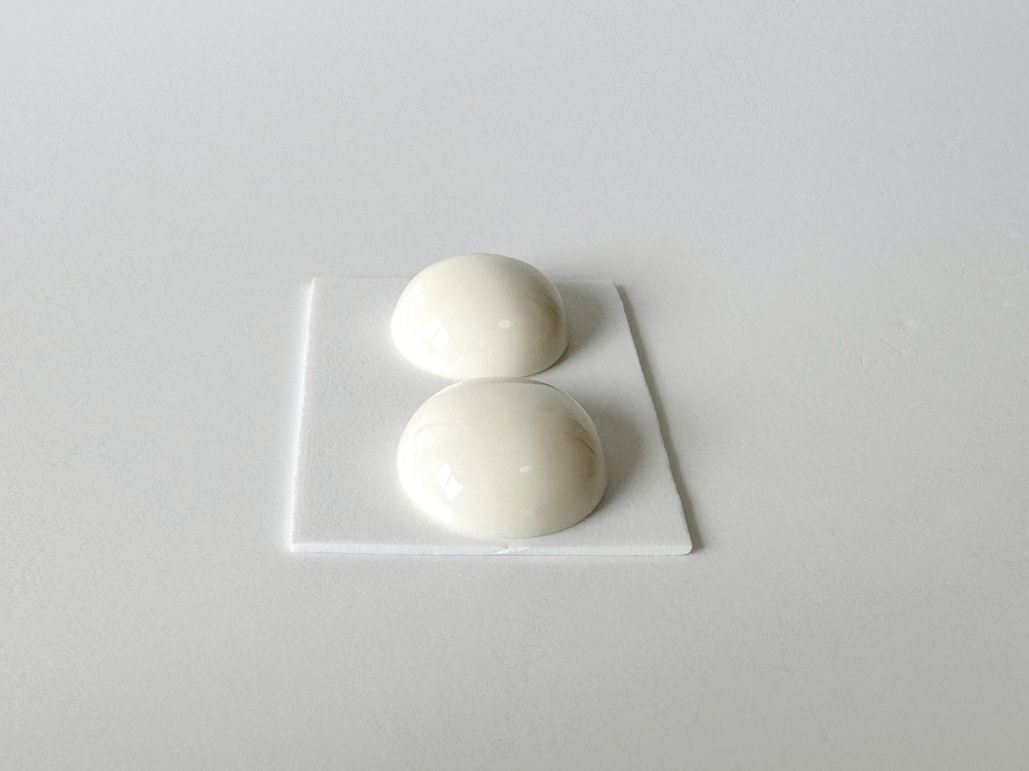Natural White Coral Round Cabochon Pair: 17mm Diameter, Deep Sea Origin | Real Coral, Half-Drilled, Jewelry Making Supplies