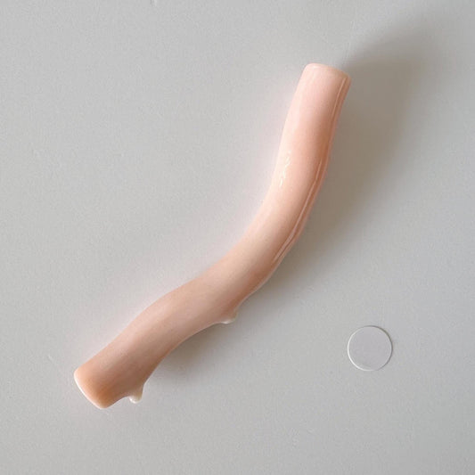 Natural Pink Coral branch loose, 68mm Natural Angel skin Color Deep Sea coral, Hole on top, Genuine precious coral, For jewelry making