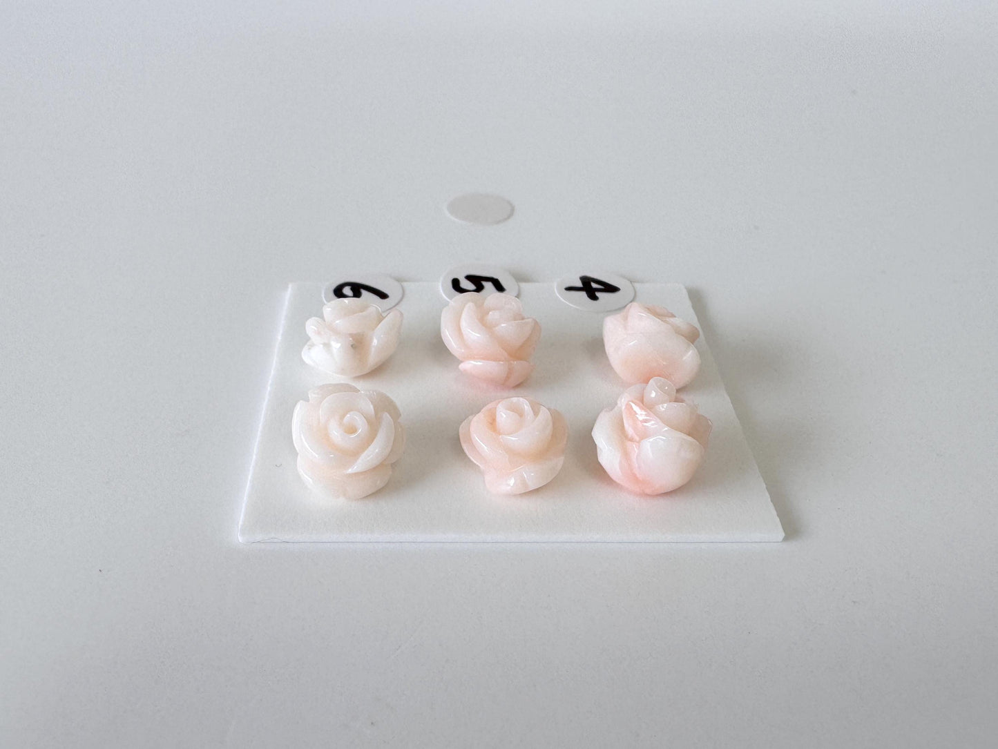 Deep Sea Coral Rose Carvings 9-10mm: Pink Coral Jewelry Making Pair