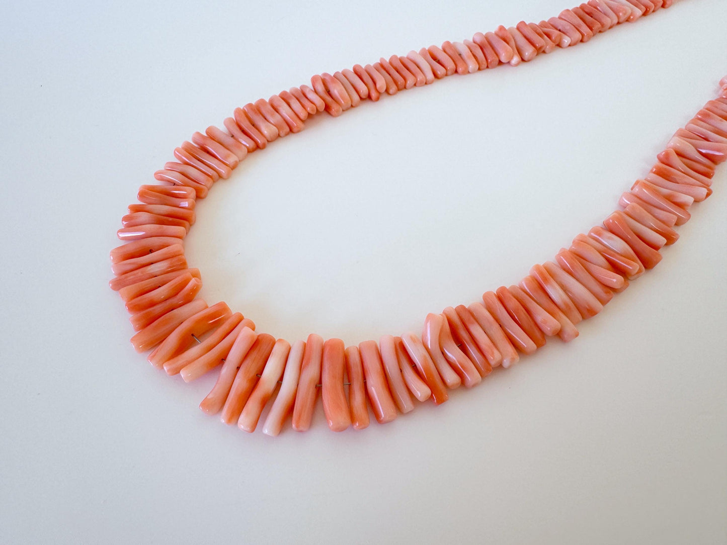 Natural Coral Strand - Pink Orange Deep Sea Coral Branch Strand, 80cm Jewelry Making Beads