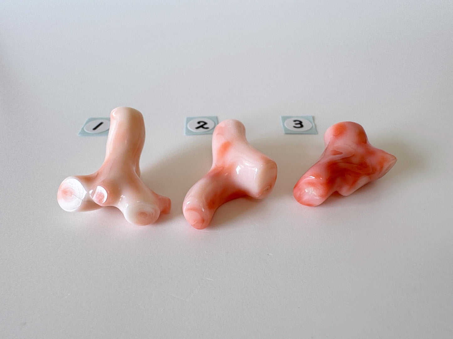 Natural Deep Sea Coral Branch Loose with Drilled Hole on top, Natural Pink/Orange color coral branch, for jewelry making, Price per piece