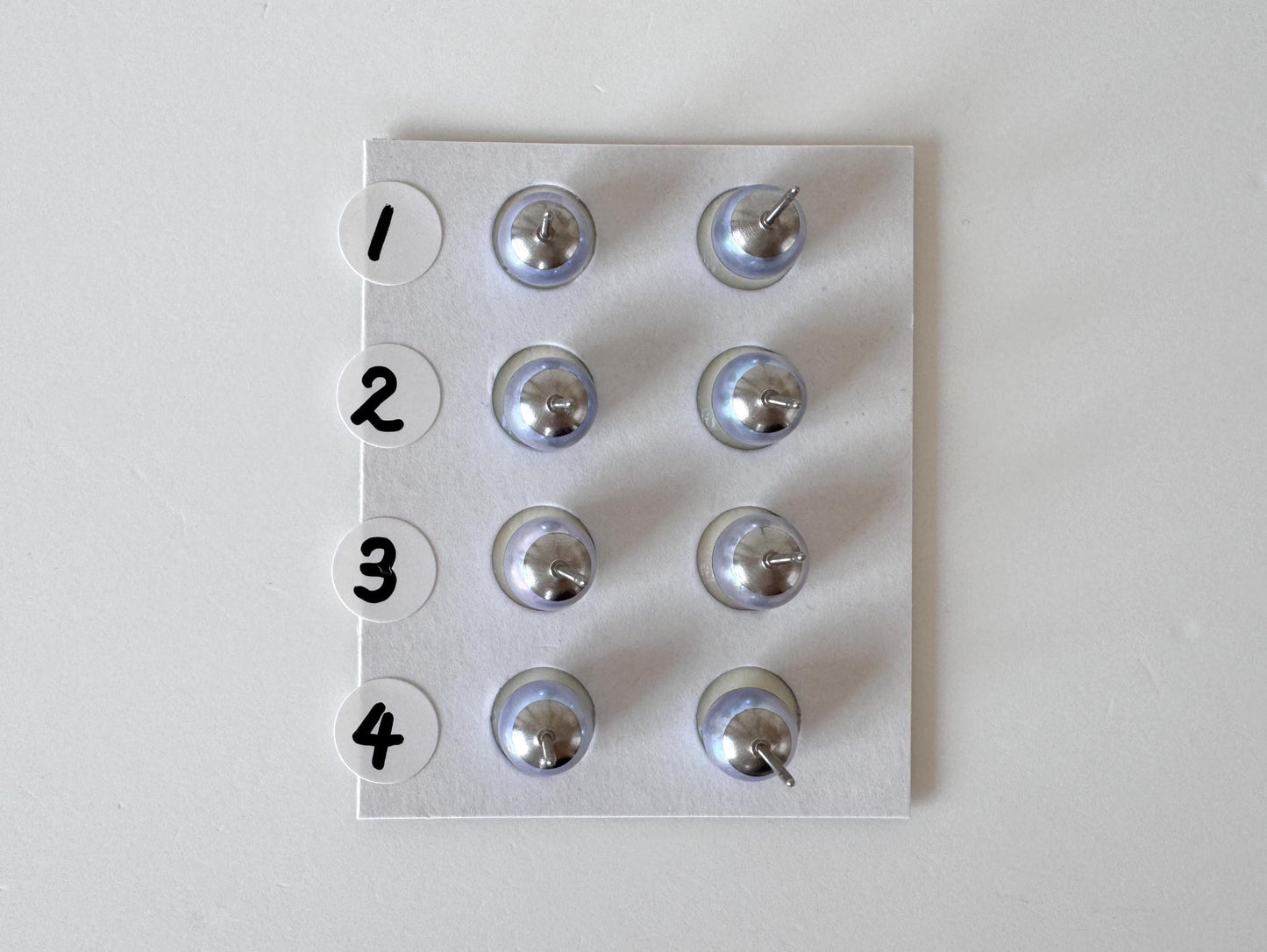 Japanese Akoya Pearl Stud Earrings, Blue Silver Treated (7mm, Titanium Posts, Saltwater Cultured)