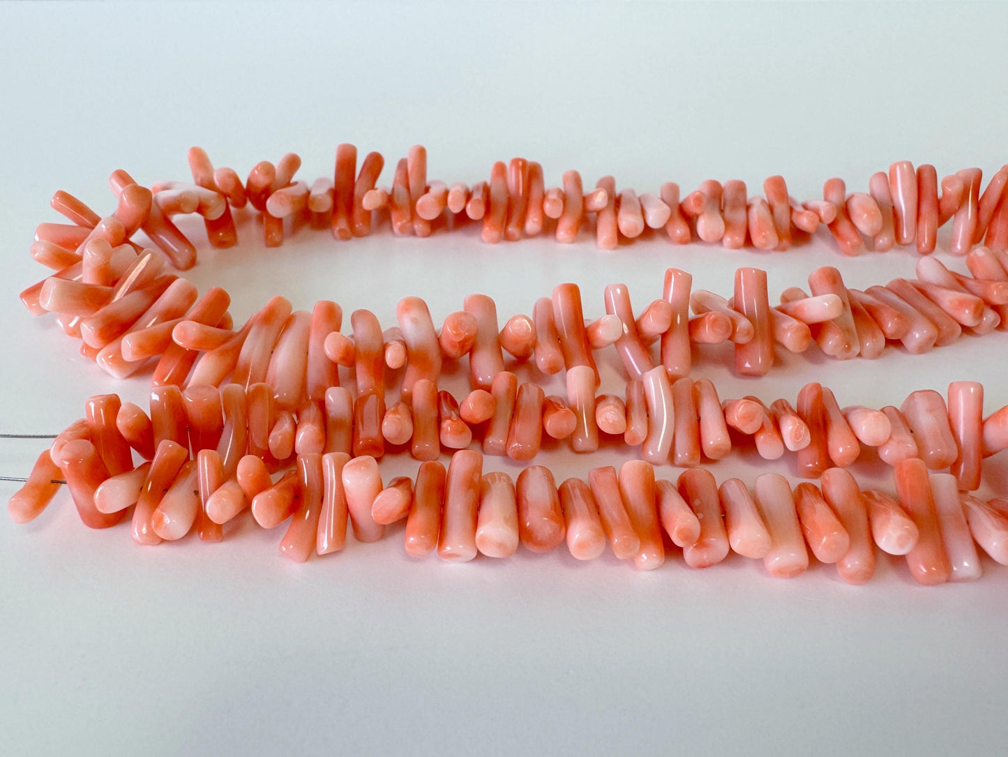 Natural Coral Strand - Pink Orange Deep Sea Coral Branch Strand, 80cm Jewelry Making Beads