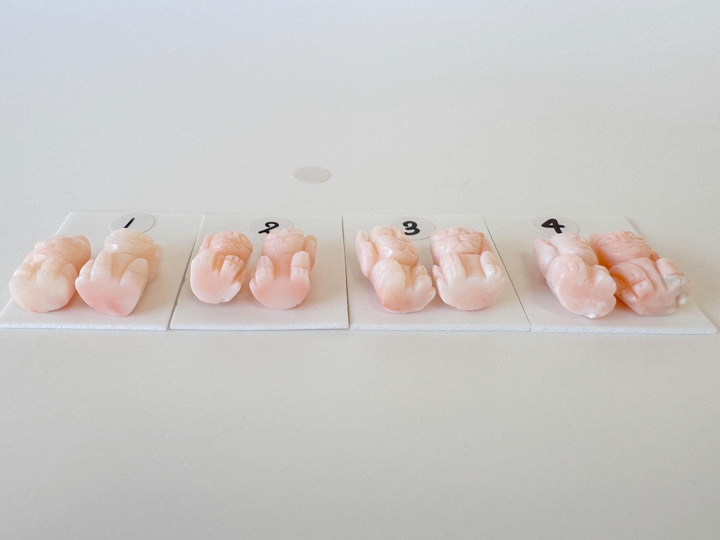 Manekineko Coral Cat Pink Deep Sea Coral Carving – Lucky Money & Customer Charm Set