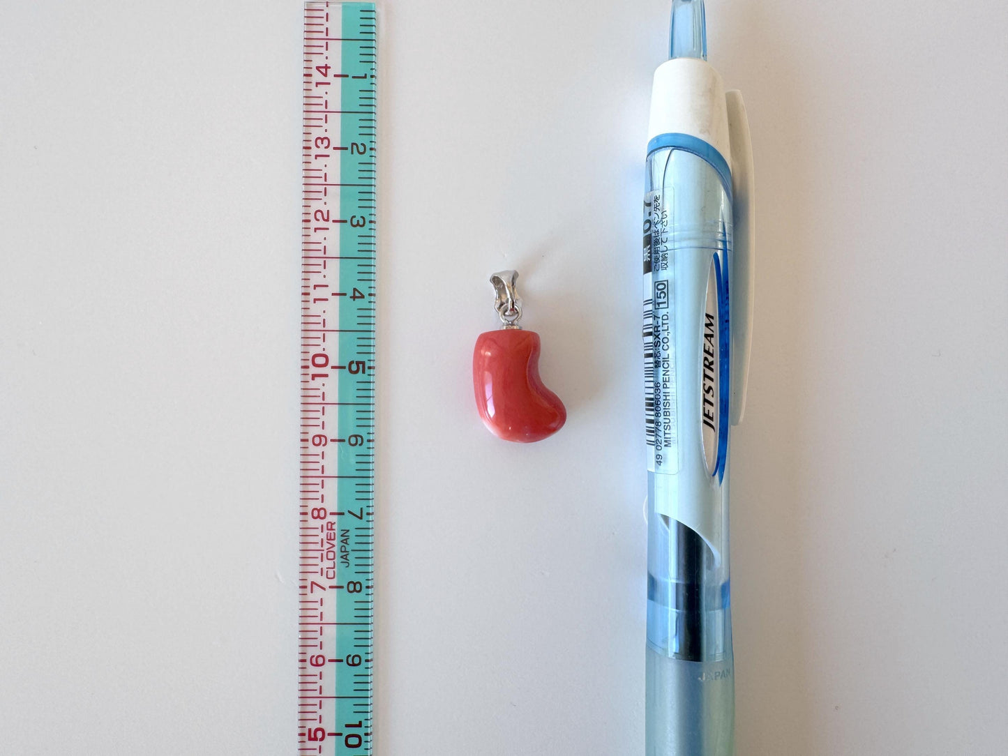 Natural Momo Coral Pendant: Japanese Orange Coral, Gold-Plated Silver Bail