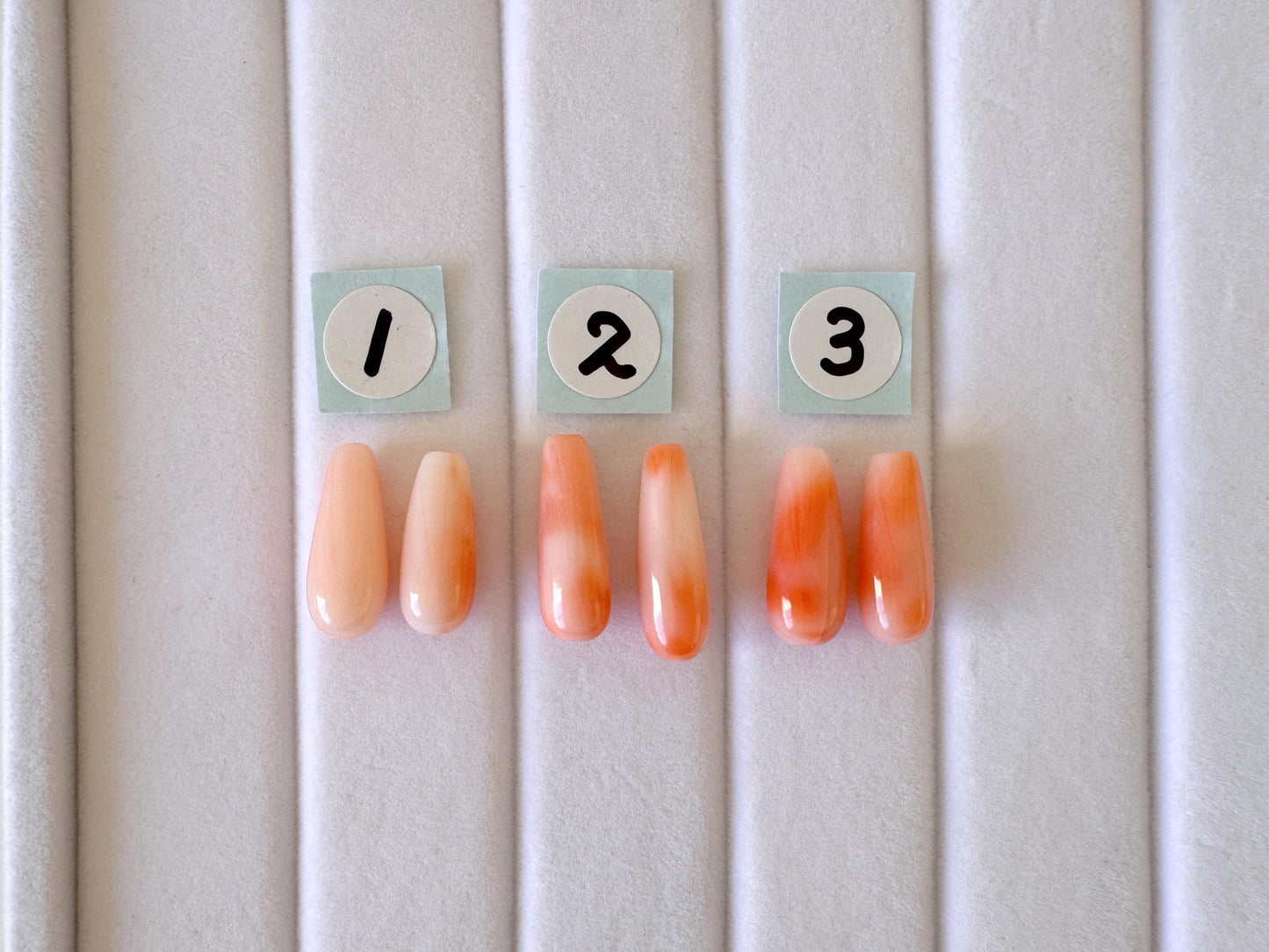 Natural Deep Sea Coral Drop Loose, Pink Orange, Jewelry Making, Per Pair, Hole on Top