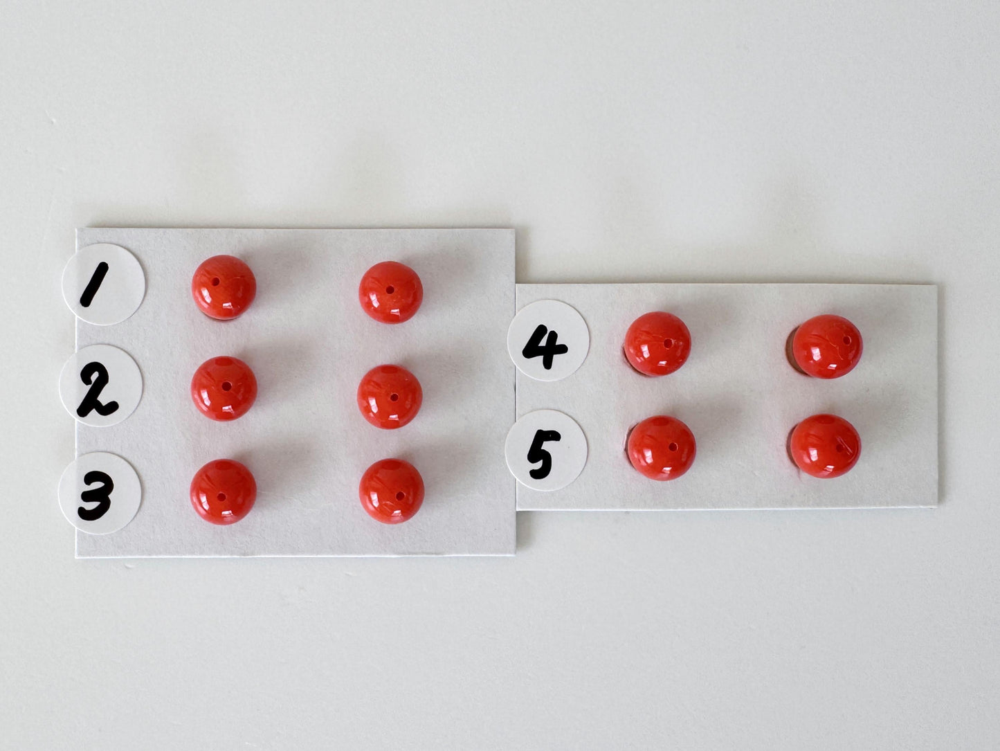 Natural Mediterranean Red Coral Round Loose 6-6.3mm with half-drilled hole, for Jewelry Making, Natural Color, Price per Pair