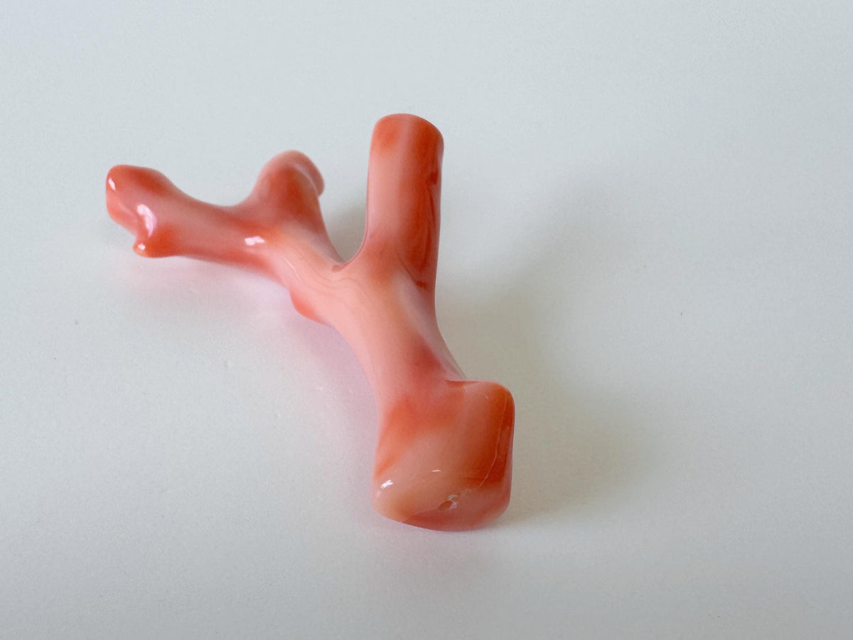 Natural Coral Branch, Pink Orange Deep Sea Coral | 52Mm Top Hole Jewelry Supply
