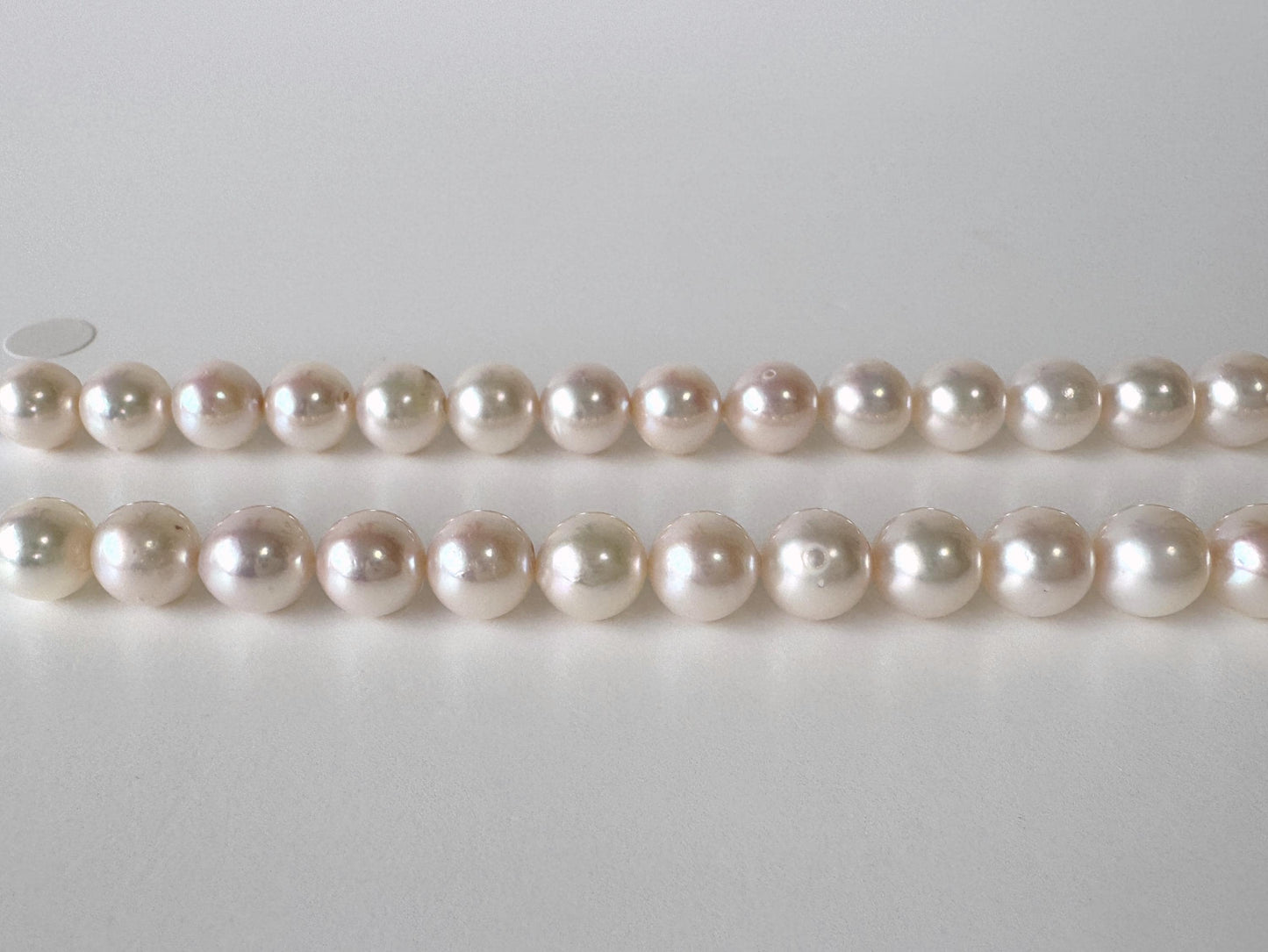 7-8.5mm Japanese White Akoya Pearl Beads, Genuine Akoya Pearl, Full Strand, 41cm , 16.1", Salt water pearl