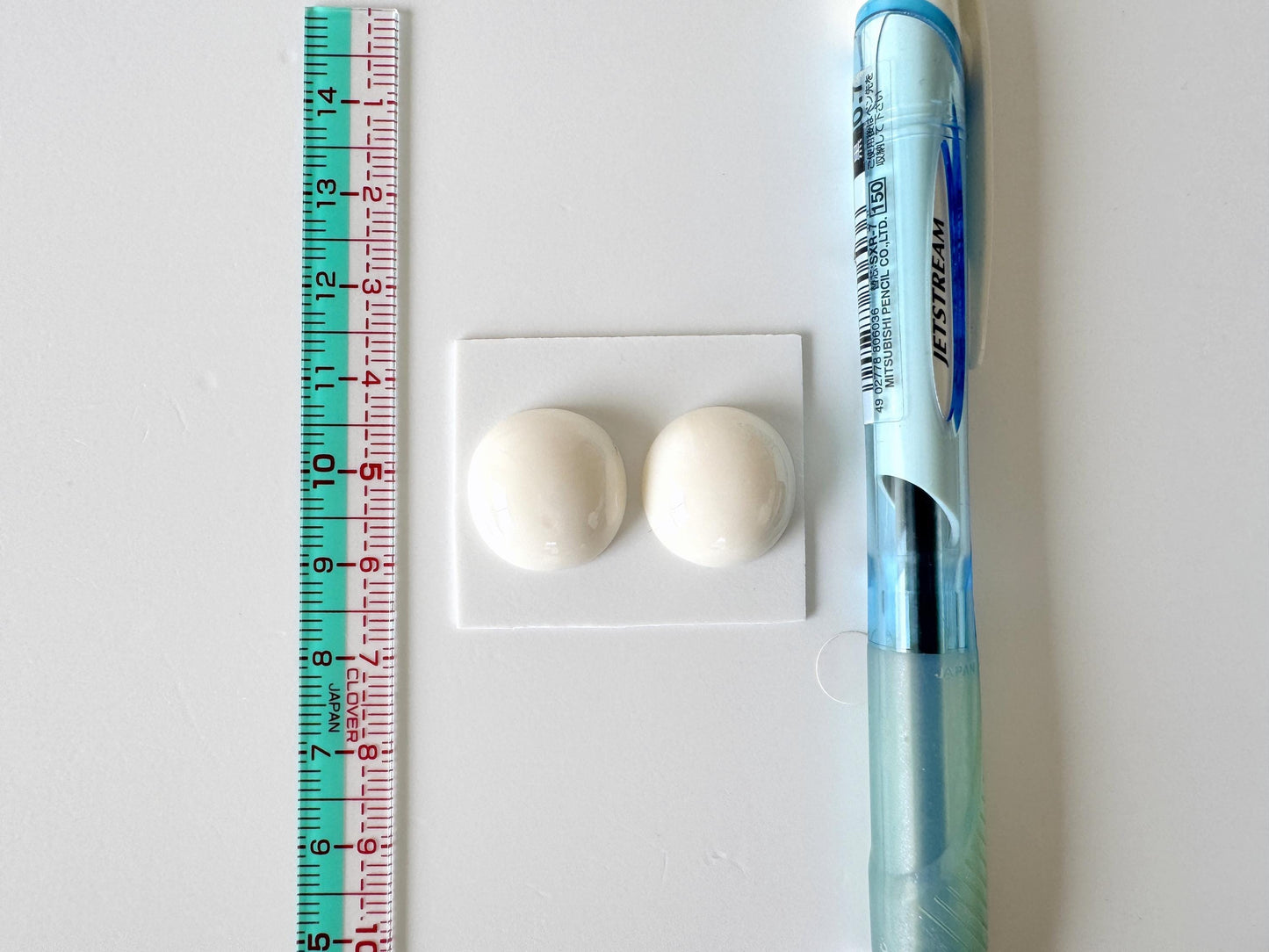 Natural White Coral Round Cabochon Pair: 17mm Diameter, Deep Sea Origin | Real Coral, Half-Drilled, Jewelry Making Supplies