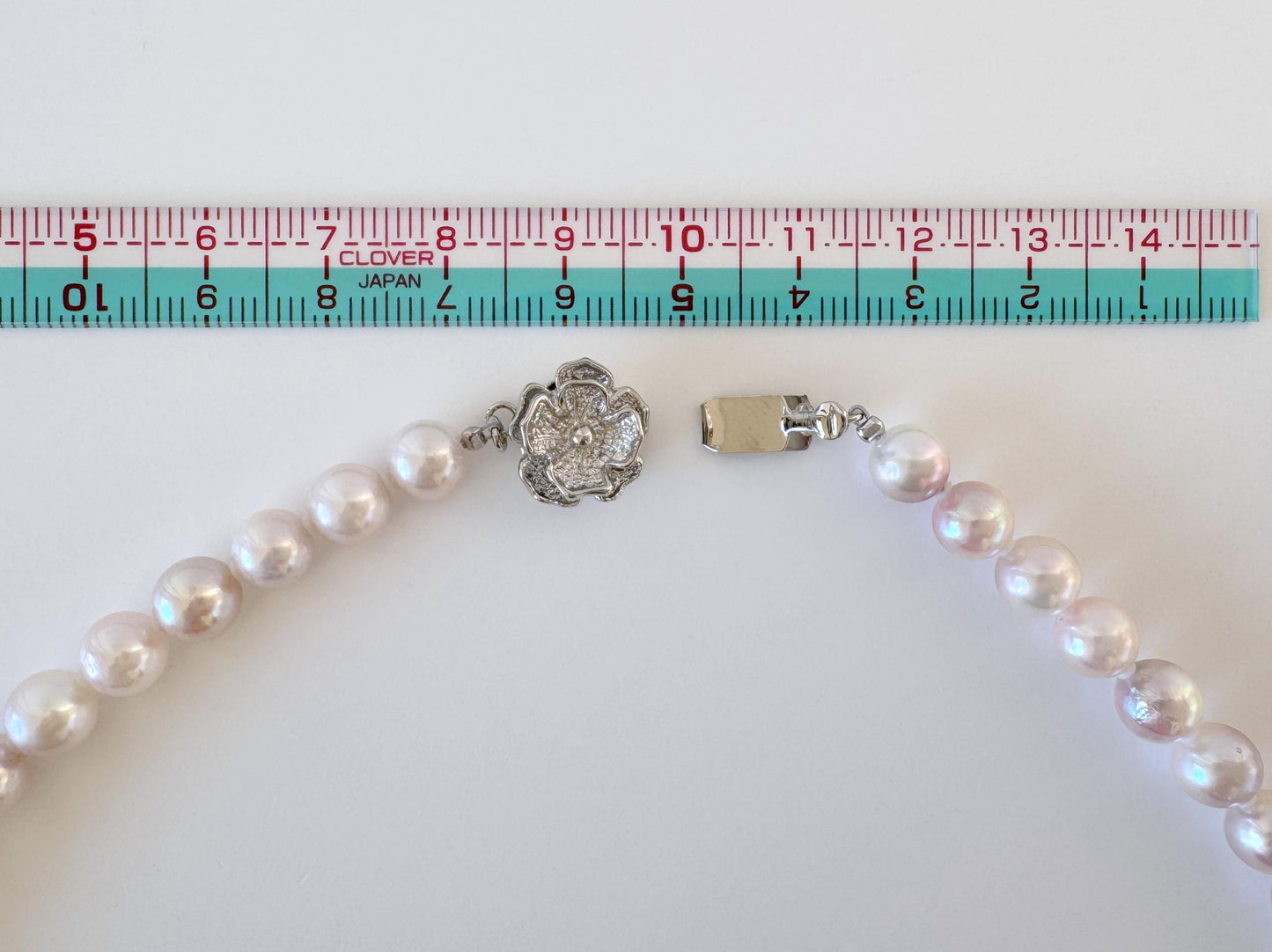 Japanese Akoya Pearl Necklace, 6.5-7mm, Silver Clasp, 45cm