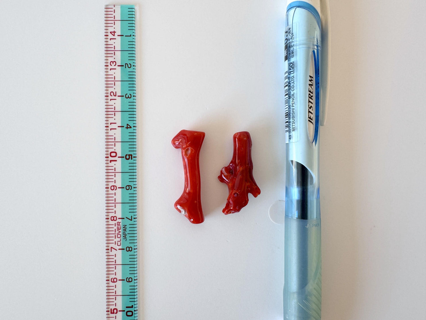 Red Coral Branch Set: Natural Aka Coral for Jewelry Making (27-30mm), Hole on Top