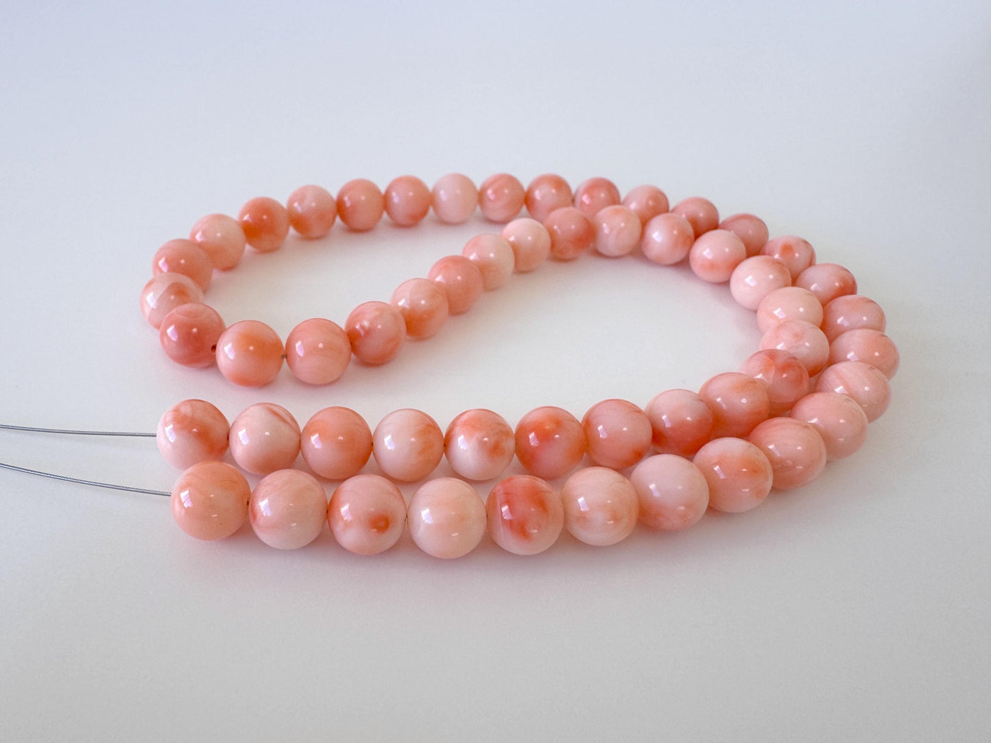 Natural Coral Beads | Genuine Deep Sea Coral 7.5-7.9mm Round Strand for Handmade Jewelry Making, 15.9in