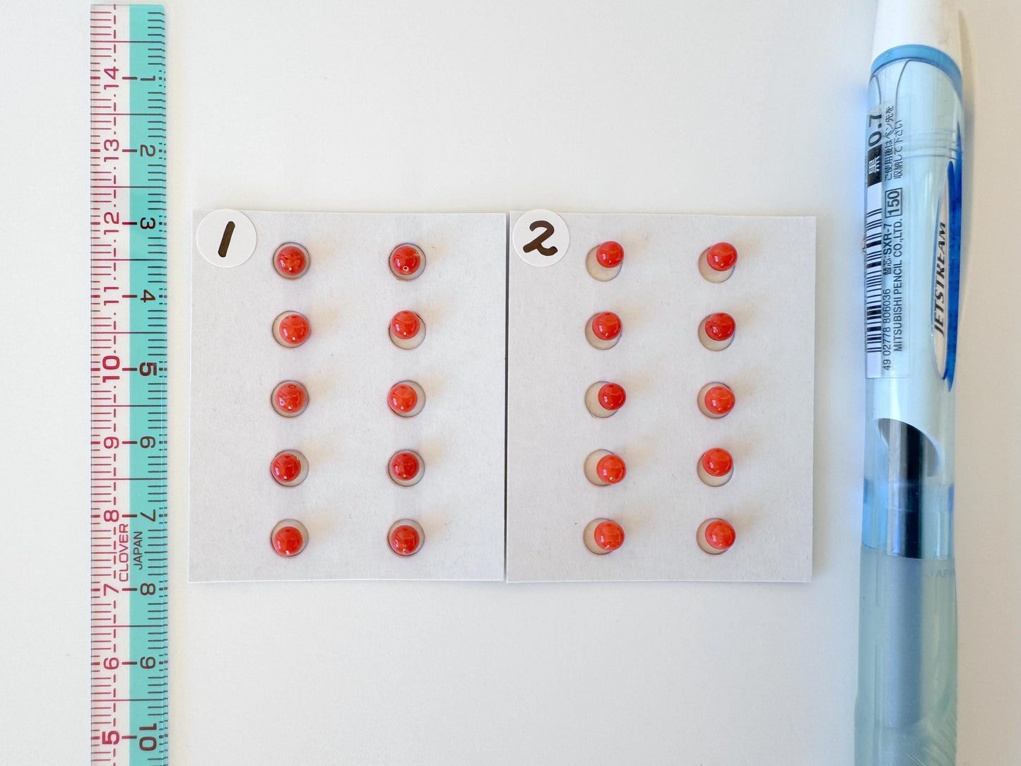 Mediterranean Red Coral Beads, Round Loose 10 Pcs Set (3.7-4mm, Half-Drilled)