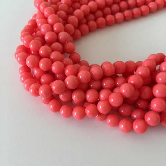 Pink bamboo coral 8-8.5mm round beads strands, 15.7inches,40cm, pink sea bamboo, price per strand, (colored)