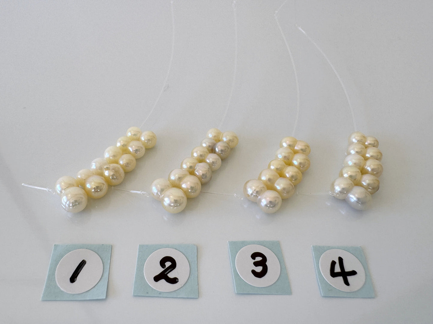 Japanese Yellow Color Akoya Twin pearl, Peanut shape Beads, Mini Strand of 5-6 Pieces, Genuine Cultured Akoya Pearl, Salt water pearl