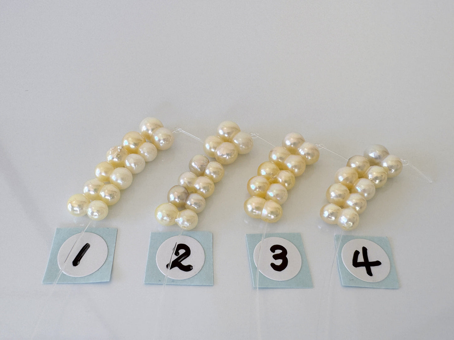 Japanese Yellow Color Akoya Twin pearl, Peanut shape Beads, Mini Strand of 5-6 Pieces, Genuine Cultured Akoya Pearl, Salt water pearl