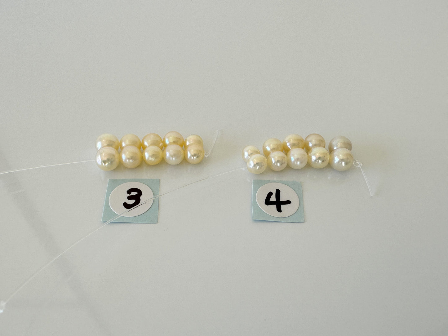 Japanese Yellow Color Akoya Twin pearl, Peanut shape Beads, Mini Strand of 5-6 Pieces, Genuine Cultured Akoya Pearl, Salt water pearl