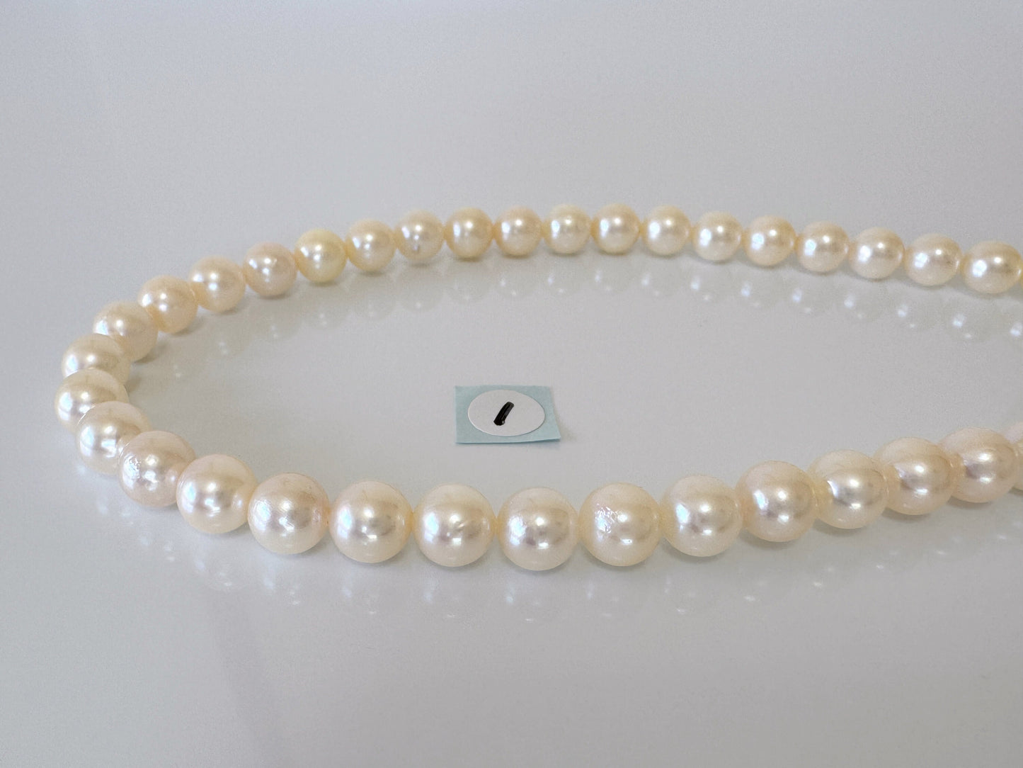 6.5-7mm Japanese Cream White/Off-white  Akoya Pearl Beads, Genuine Akoya Pearl, Full Strand, 40cm , 15.7", Cultured Salt water pearl