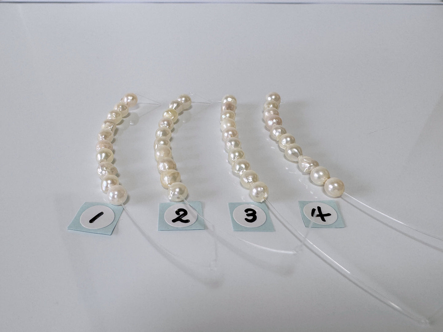 10 Pieces Short Strand of Japanese White Akoya Pearl Beads, 5-5.6mm Semi-baroque, Genuine Akoya Pearl, Cultured in Sea Water