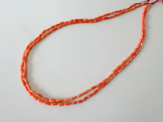 Natural Deep Sea Coral rice shape strands ,15.7",40cm, Pink/orange coral rice shape strands for jewelry making, Price per strand