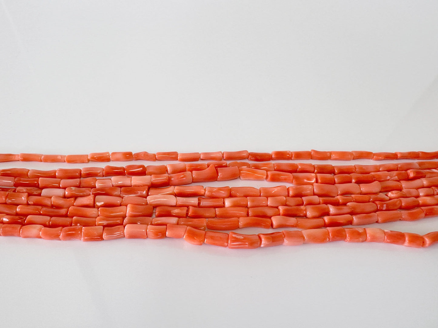 Natural Deep Sea Coral tube shape strands ,15.7",40cm, Orange/pink coral tube (cylinder) shape strands for jewelry making, Price per strand