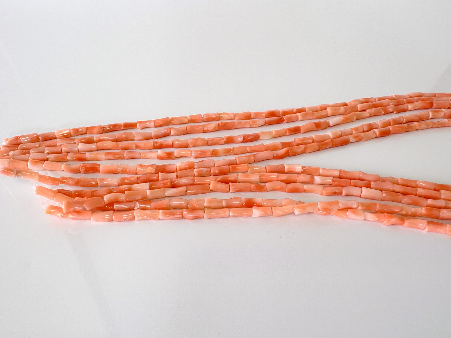 Natural Deep Sea Coral tube shape strands ,15.7",40cm, Pink/orange coral tube (cylinder) shape strands for jewelry making, Price per strand