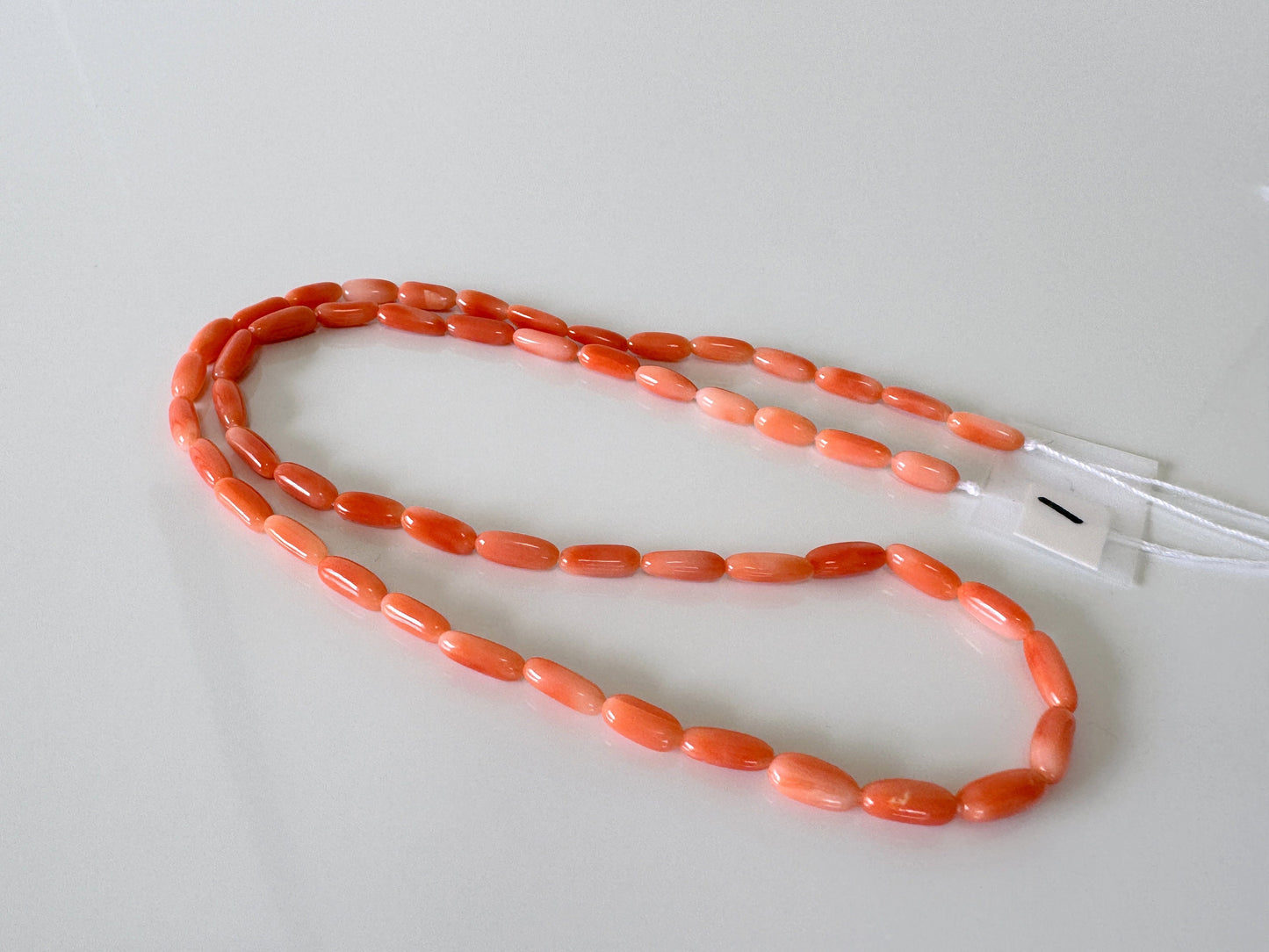 Natural Deep Sea Coral rice/football shape strands ,15.7",40cm, Pink/orange coral strands for jewelry making, Price per strand