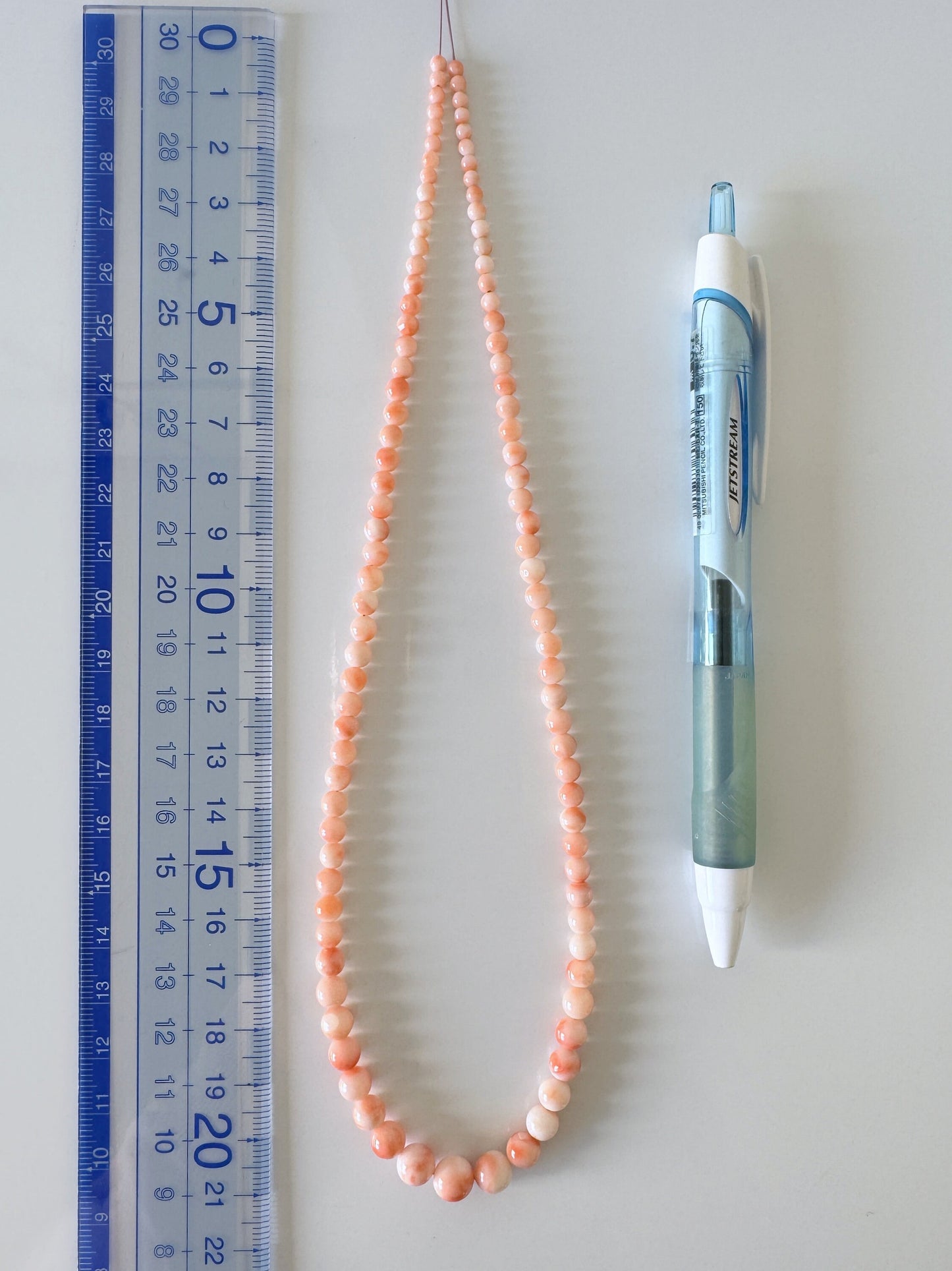 Natural Deep Sea Coral 3-7.4mm  Round Beads Strand, Genuine Natural Pink / Orange Color Coral, 42.5cm, 16.7"