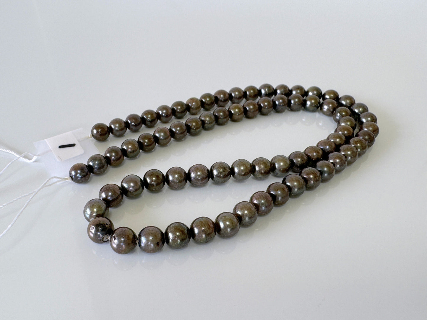 5.5-6mm Japanese Black/Black peacock Akoya Pearl Beads, Full Strand, 40cm , 15.7", Salt Water cultured pearl