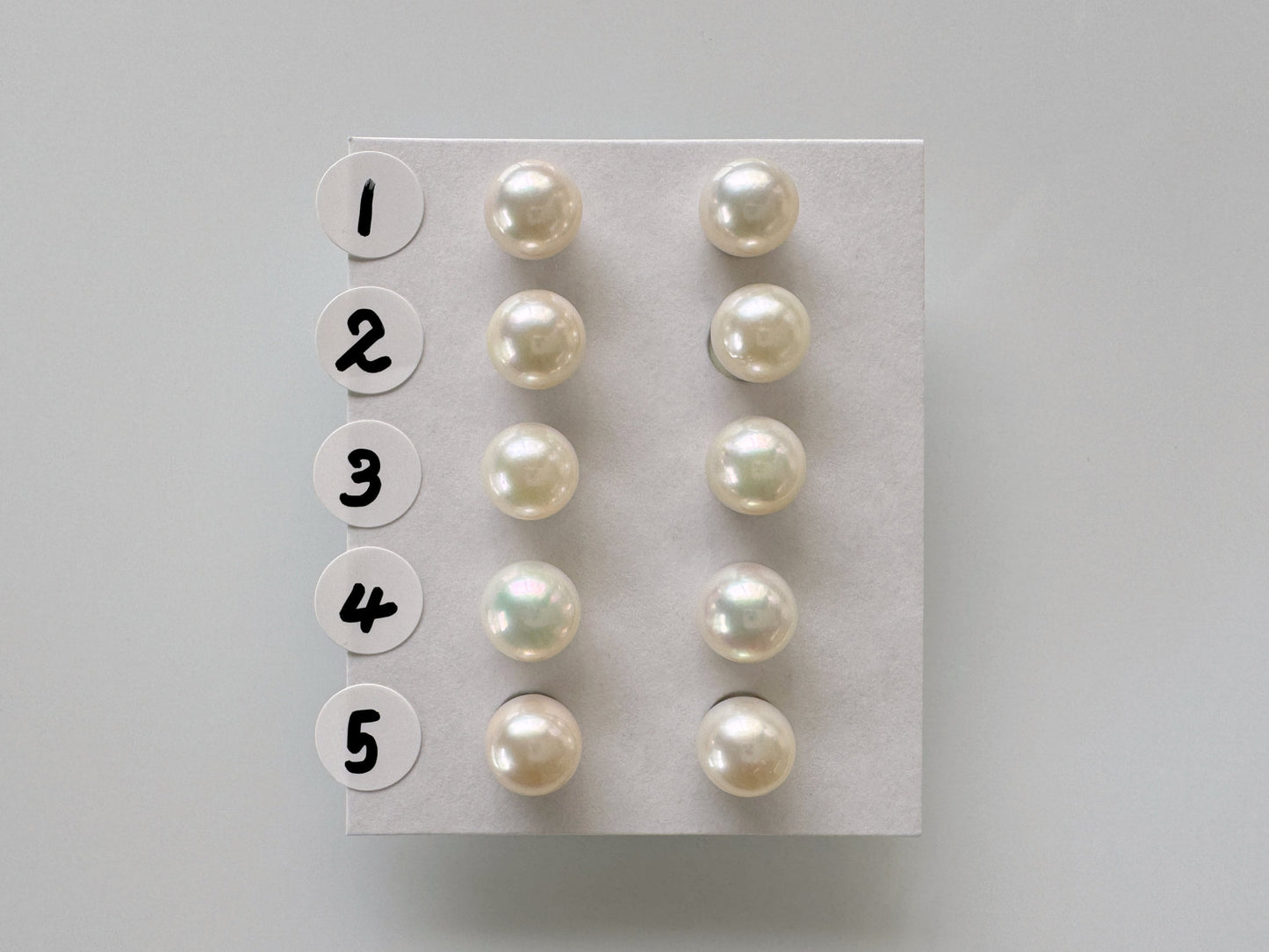 Japanese White Akoya Pearl Stud Earrings, 7-7.2mm, Titanium Post/Ear Nuts, Genuine Akoya Pearl, Salt water pearl, Value-priced