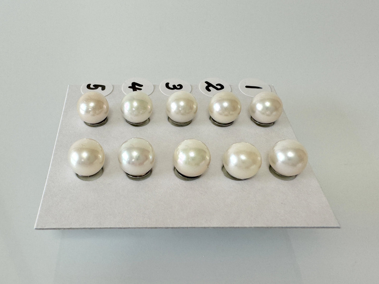 Japanese White Akoya Pearl Stud Earrings, 7-7.2mm, Titanium Post/Ear Nuts, Genuine Akoya Pearl, Salt water pearl, Value-priced